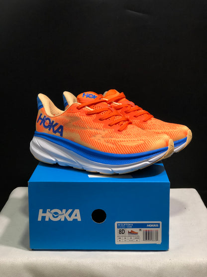Hoka One One Clifton 9 Running Shoes Athletic Shoes Sneakers Orange