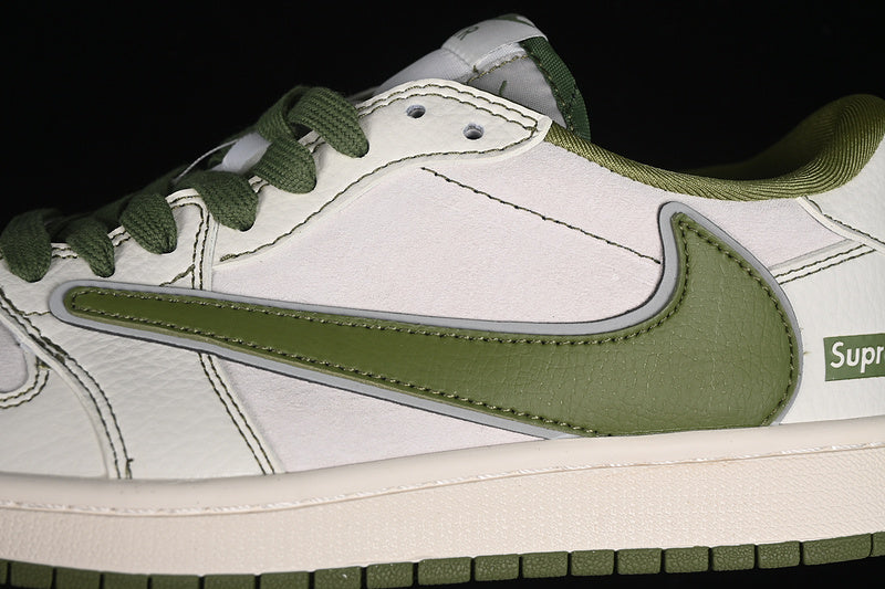 Nike Air Jordan 1 Low Travis Scott Fragment Design OG SP Grass Green White Sneakers