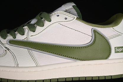 Nike Air Jordan 1 Low Travis Scott Fragment Design OG SP Grass Green White Sneakers
