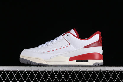 Nike Air Jordan 2/3 Retro Cement Grey Varsity Red White Sneakers