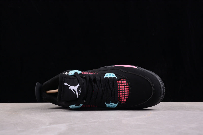 Nike Air Jordan 4 Retro Blue Pink Black Sneakers