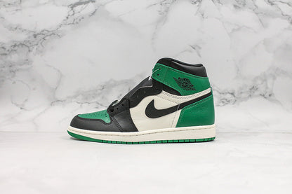 Nike Air Jordan 1 Retro High-Top OG Black/Pine Green Sneakers