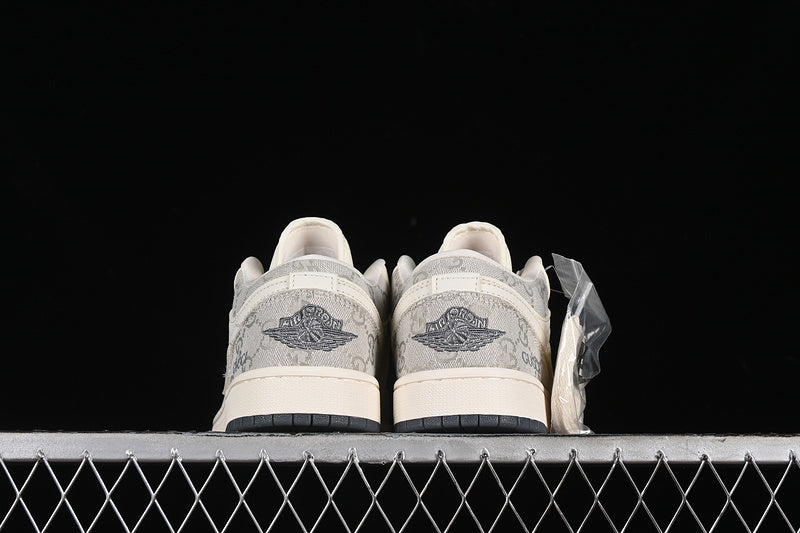 Nike Air Jordan 1 Low GUCCI White Grey Sneakers