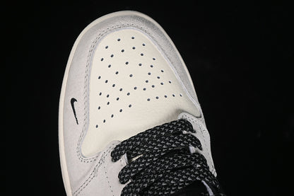 Nike Air Jordan 1 Low Black White Light Grey Sneakers