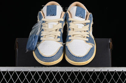 Nike Air Jordan 1 Low SE Denim Blue White Sneakers