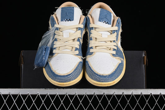 Nike Air Jordan 1 Low SE Denim Blue White Sneakers