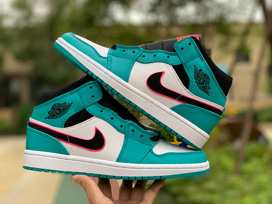 Nike Air Jordan AJ1 Mid South Beach Green Sneakers