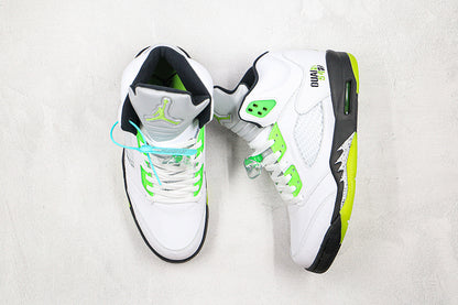 Nike Air Jordan 5 Retro Q54 Quai54 Raging Bull Laser White Sneakers