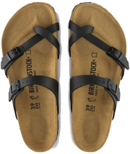 Birkenstock Mayari Birko-Flor 0071793 Narrow Fit Black Slide Sandals
