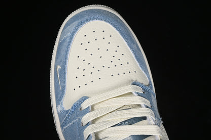 Nike Air Jordan 1 Low MLB White Grey Blue Sneakers