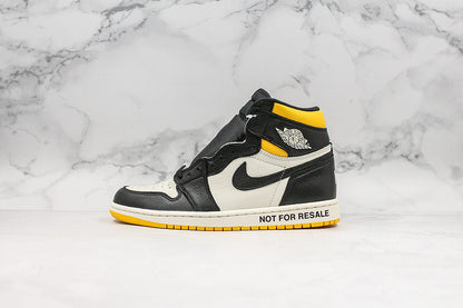 Nike Air Jordan 1 Retro NRG High Black White Yellow Sneakers