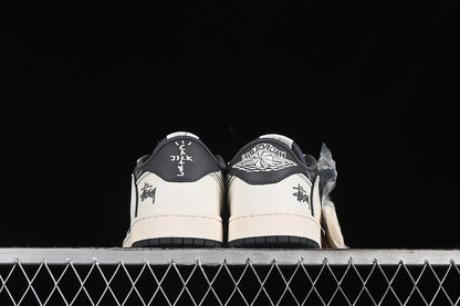 Travis Scott Fragment Design Nike Air Jordan 1 Low OG SP Wolf Grey White Sneakers