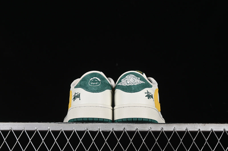 Nike Air Jordan 1 Low OG SP Travis Scott Fragment Design White Green Yellow Sneakers