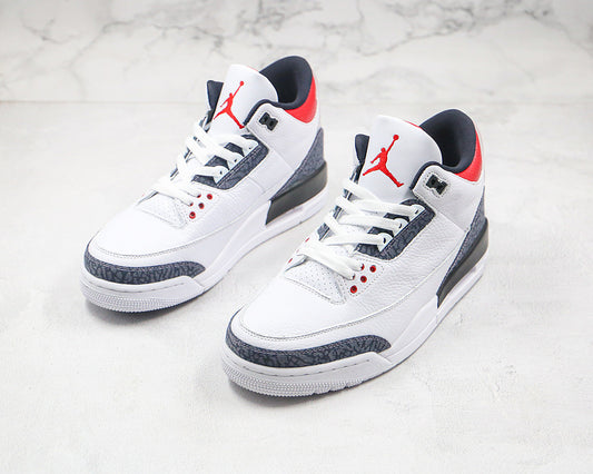 Nike Air Jordan 3 Retro SE-T CO JP Fire Red Denim Sneakers