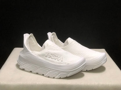 Hoka One One Restore TC Elastic Comfortable Low-top Running Shoes Sneakers White
