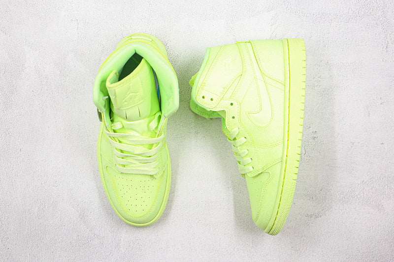 Nike Air Jordan 1 Retro High Tripple Barley Volt Green Sneakers