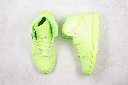 Nike Air Jordan 1 Retro High Tripple Barley Volt Green Sneakers