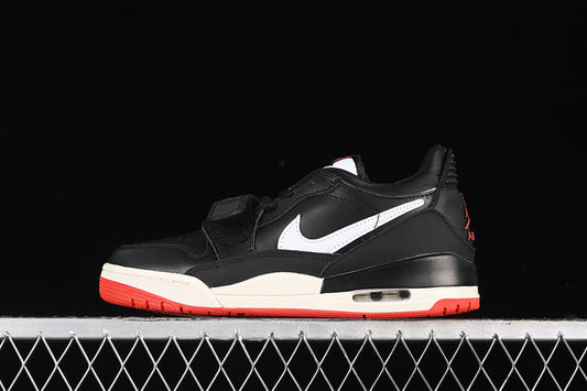 Nike Air Jordan Legacy 312 Low Black Sail University Red Sole Sneakers