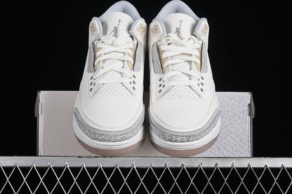 Nike Air Jordan 3 Craft Ivory Grey Mist Cream Sneakers