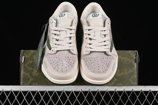 Nike Air Jordan 1 Low OG SP Off-White Travis Scott Fragment Design Green Grey Sneakers