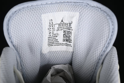 Nike Air Jordan 1 Low White Grey Silver Sneakers