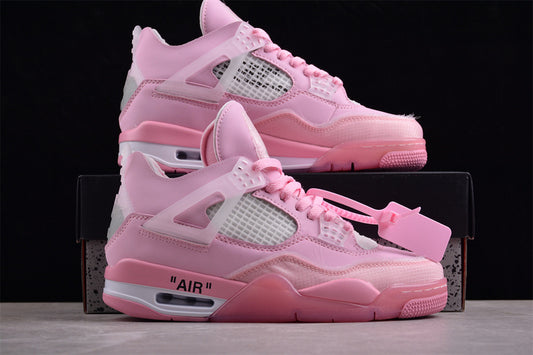 Nike Air Jordan 4 Retro White Pink Sneakers