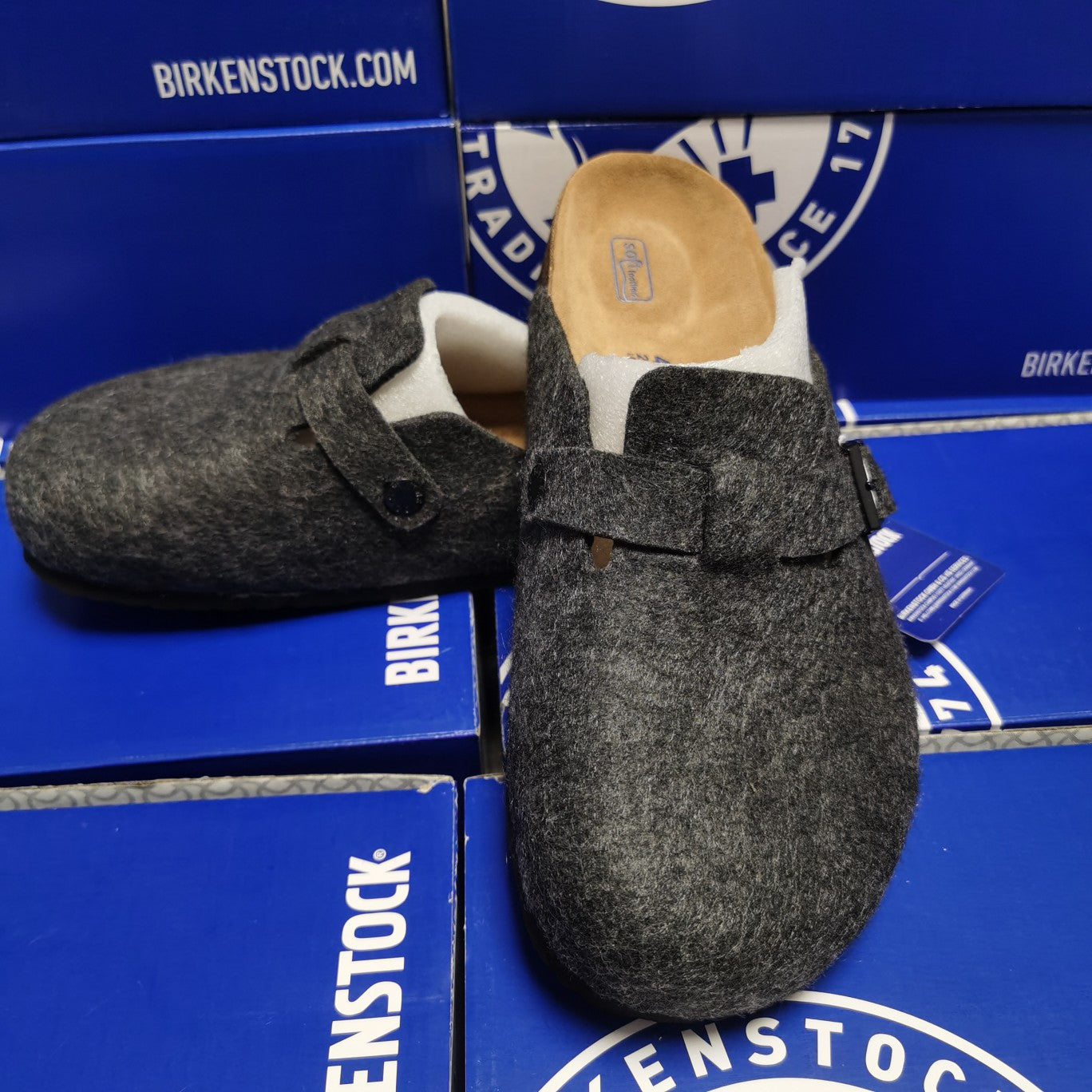 Birkenstock Black Suede Clog Shoes