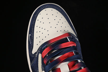 Travis Scott Fragment Design Nike Air Jordan 1 Low OG SP Red Blue White Sneakers