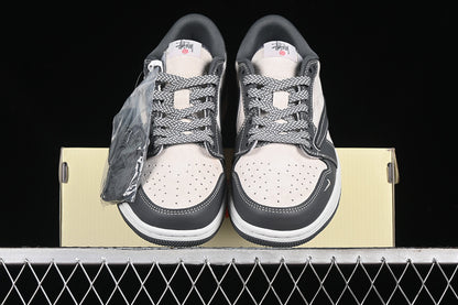 Travis Scott Fragment Design Nike Air Jordan 1 Low OG SP Dark Grey White Sneakers