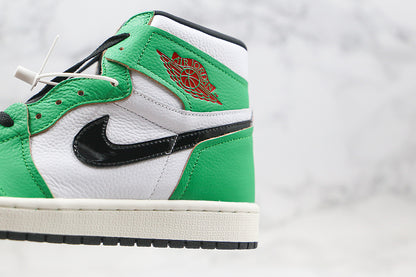 Nike Air Jordan 1 Retro High-Top OG Shoe Lucky Green White Sneakers