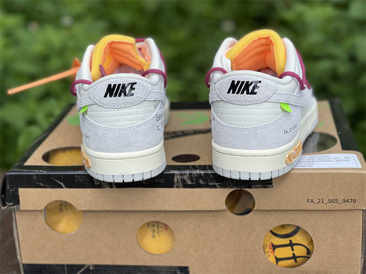 Nike Off-White Dunk Low  Lot 35 of 50 Gray White Sneakers