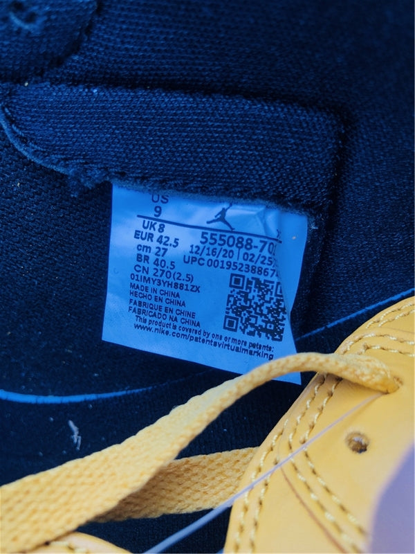 Nike Air Jordan 1 Retro High OG GS Pollen 2021 Yellow Sneakers