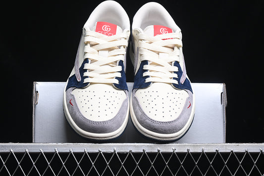 Travis Scott Fragment Design Nike Air Jordan 1 Low Gucci OG SP White Grey Red Blue Sneakers