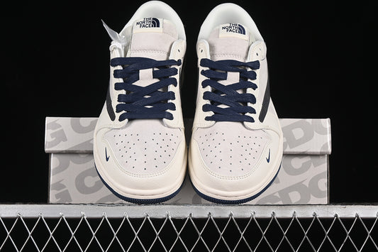 Nike Air Jordan 1 Low THE NORTH FACE Travis Scott Fragment Design OG SP Dark Purple White Sneakers