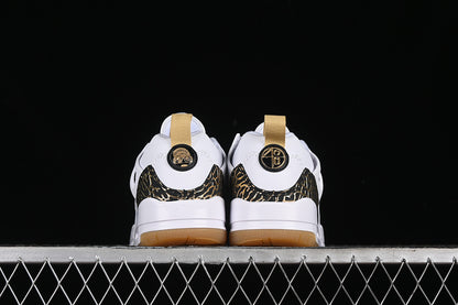 Nike Air Jordan Spizike Low Metallic Gold Black Cement White Sneakers