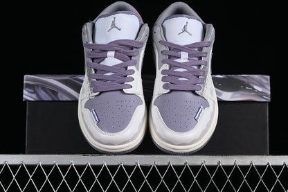 Nike Air Jordan 1 Low Vintage Grey Stealth White Purple Sail Sneakers