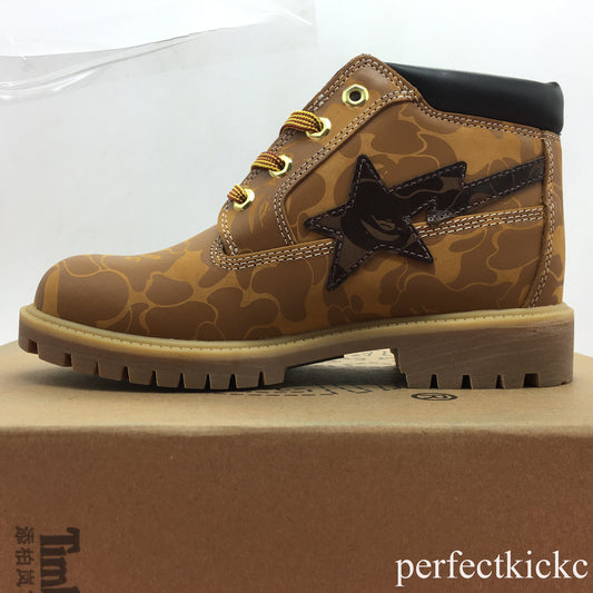 Timberland Chukka Boots A Bathing Ape Wheat