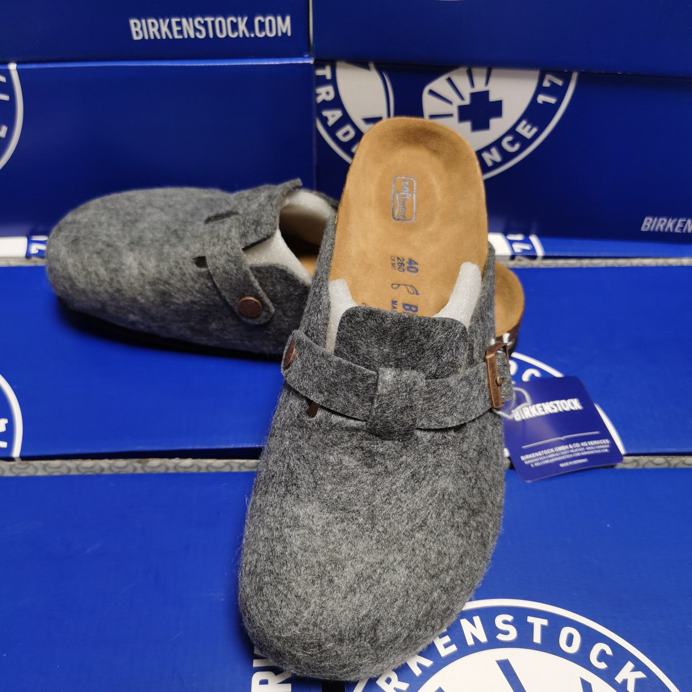 Birkenstock Gray Suede Clog Shoes