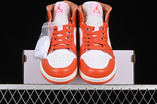 Nike Air Jordan 1 High White Orange Sneakers