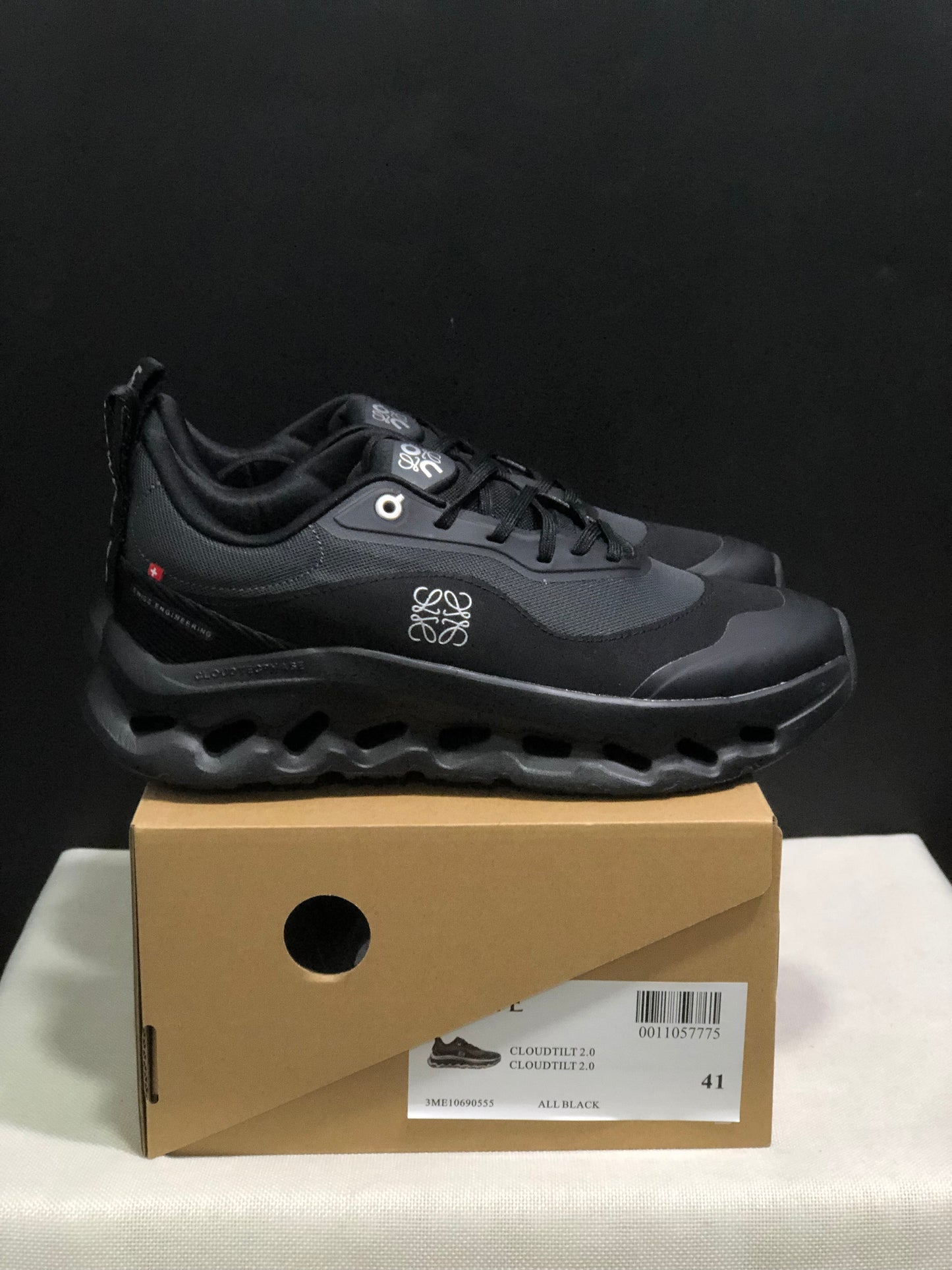 LOEWE x On Running Cloudtilt 2.0 Casual Sports Shoes All Black