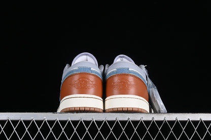 Nike Air Jordan 1 Low Phantom Coconut Milk Amber Brown Sneakers