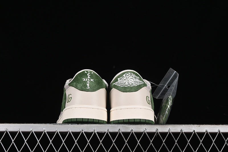 Nike Air Jordan 1 Low OG SP Off-White Travis Scott Fragment Design Green Grey Sneakers