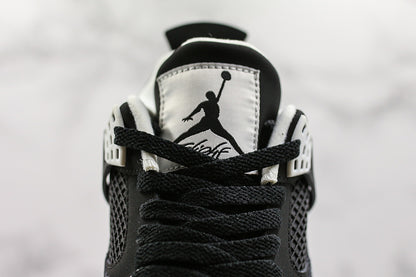 Nike Air Jordan 4 Retro Fear Black White Grey Sneakers