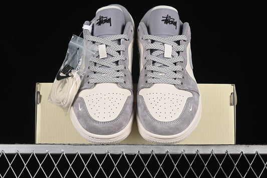 Nike Air Jordan 1 Low Grey White Sneakers