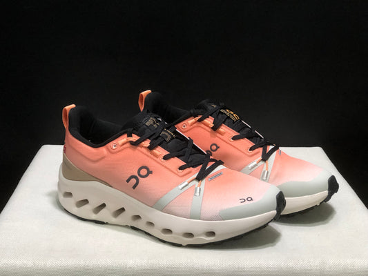 On Running Cloudsurfer Trail Waterproof Comfortable And Breathable Running Shoes Orange/White