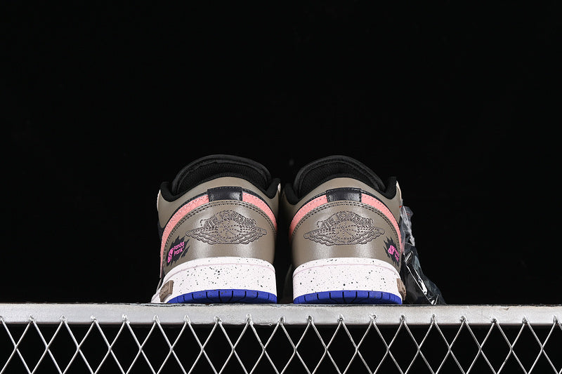 Nike Air Jordan 1 Low Purple Tropical Twist Black Sneakers