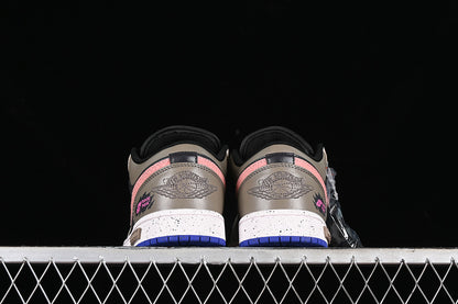 Nike Air Jordan 1 Low Purple Tropical Twist Black Sneakers