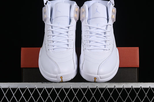 Nike Air Jordan 12 Retro Phantom Metallic Gold White Sneakers
