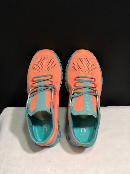 On Running Cloud X Lightweight Running Shoes Sea Green/Orange