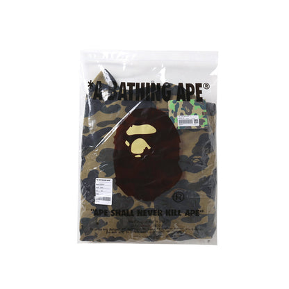 A Bathing Ape Shark Head Classic Fur Hoodie Green